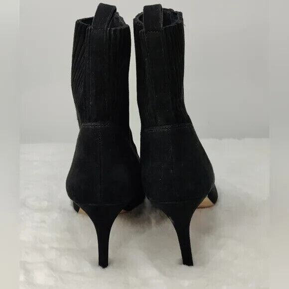Via Spiga Black Suede Ankle Booties Size 11 M - Picture 4 of 8